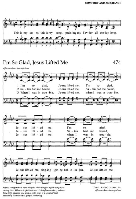 umak hymn lyrics|I'm So Glad Jesus Lifted Me .